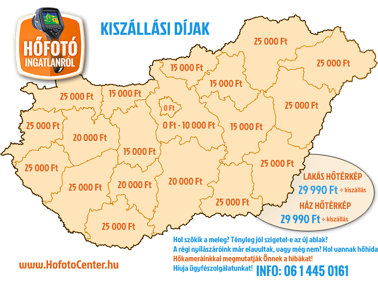 Hőfotó Centrum Magyarország térkép